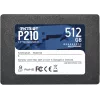 2,5 collu SATA III SSD PATRIOT P210 512 GB — 500 MB/s lasīšana, 400 MB/s rakstīšana