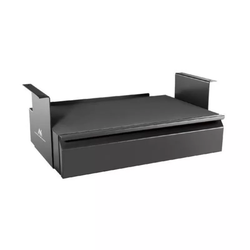 Zemgalda atvilktne MACLEAN MC-875 — tērauda plaukts, stiprināma zem galda, kravnesība līdz 5 kg