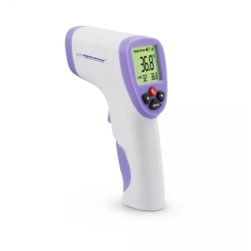 Esperanza ECT002 digitālais ķermeņa termometrs Tālvadības sensors Termometrs Purpurs, Balts Auss, Piere, Mute, Taisnā zarna, Paduse Pogas