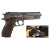Rotaļu šautriņu pistole Pulio Police gun metal GONHER 45/1 15545/1 — metāliska apdare, viens šāviens izšaujoša rotaļlieta