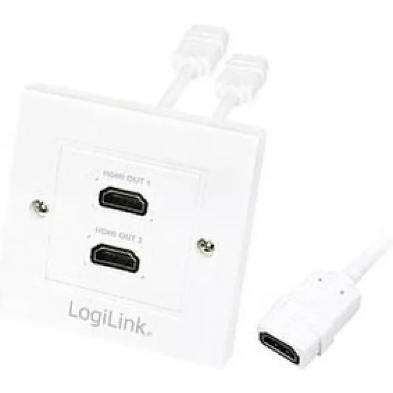 HDMI kabelis LogiLink AH0015, A tips, sieviešu – sieviešu, balts