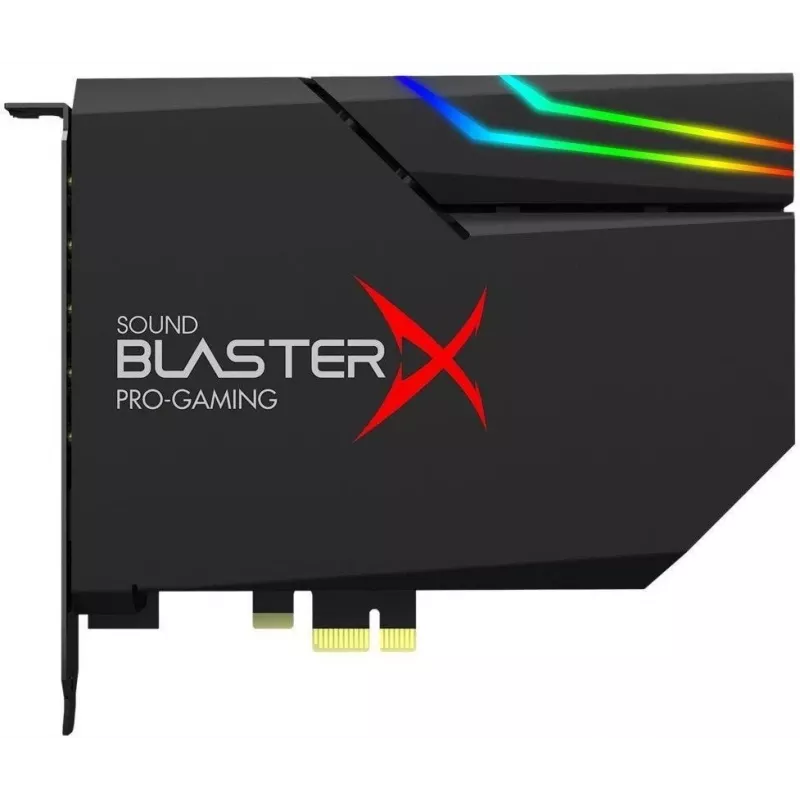 Creative Sound BlasterX AE-5 Plus Black PCI-e RGB spēļu skaņas karte