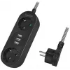 Power Extension LogiLink LPS262U 1.5m 2 AC Outlets Indoor Melns
