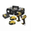 Bezvadu elektroinstrumentu komplekts DeWalt DCK2062M2T — 18V, DCD709 urbis + DCF809 1/4 collu triecienskrūvgriezis, 2×4,0Ah baterijas, TSTAK II kaste