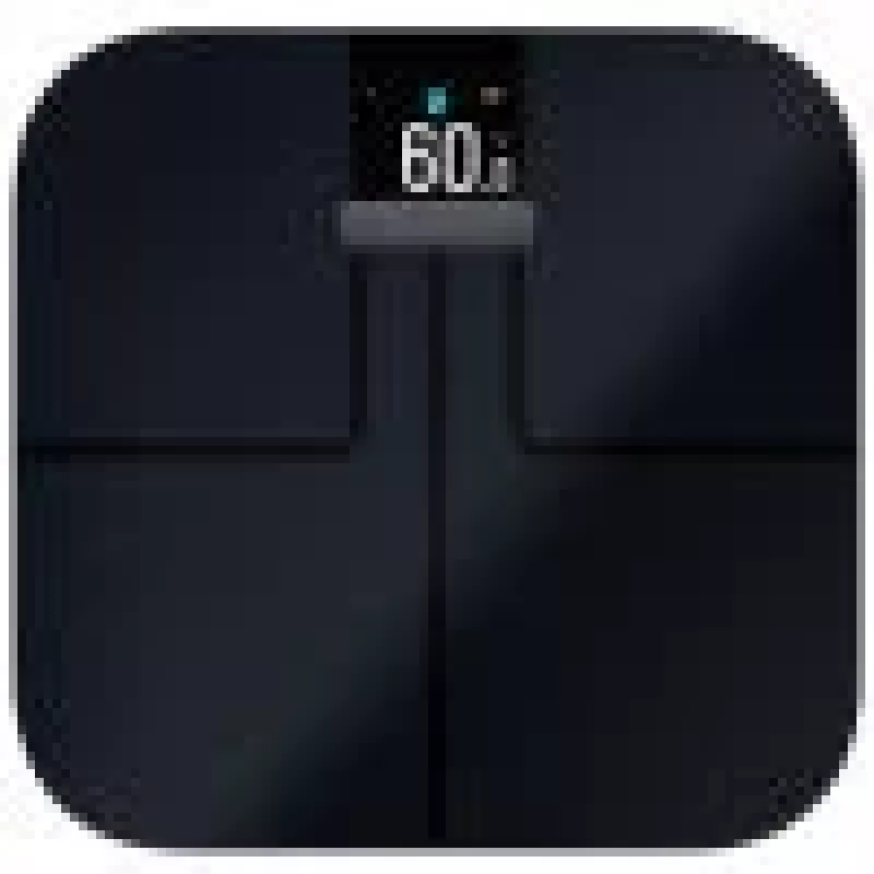 Elektroniskie personālie svari GARMIN Index S2 — melni, maks. 181,4 kg, Wi‑Fi/Bluetooth, ķermeņa kompozīcija