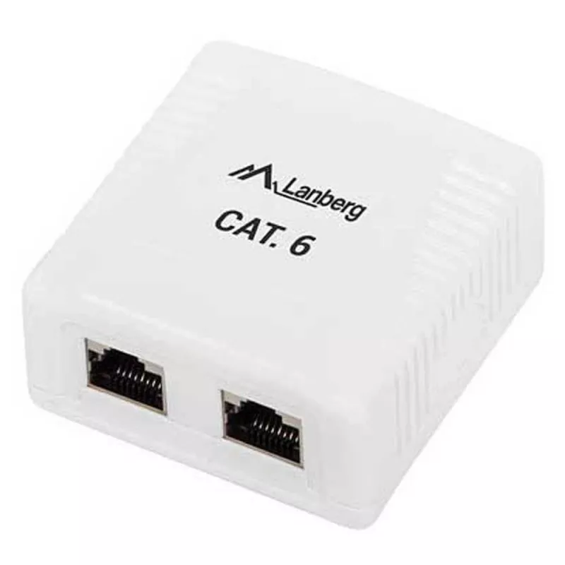 Lanberg OS6-0002-W kabeļa savienotājs/pārveidotājs 2 x RJ-45 balts (OS6-0002-W)