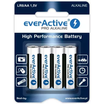 everActive vienreizējās lietošanas sārma baterija AA 1.5 V LR64BLPA iepakojumā pa 4 gab.