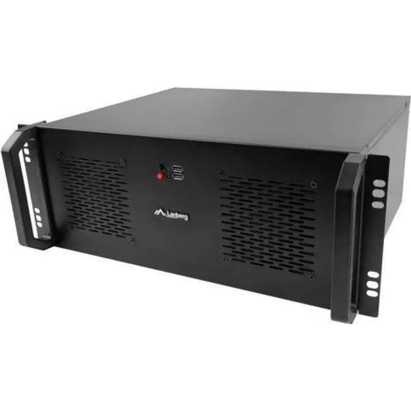 Plauktā montējams korpuss LANBERG SC01-3504-10B, 1x 3,5 collu + 1x 2,5 collu nodalījums, 7 paplašināšanas sloti, 2x 120mm priekšējie ventilatori, USB2.0