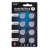 8 litija bateriju komplekts everActive 4 x CR2032, 2 x CR2025, 2 x CR2016