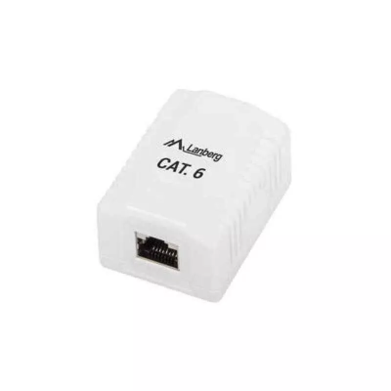 Virsmas kontaktligzdu bloks RJ-45 balts Lanberg OS6-0001-W