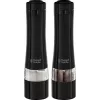 Russell Hobbs 28010-56 Electric Salt Mill Set (High Quality, Automatic, Adjustable Grinding, Light on Base, Melns Metal Design) Pepper Mill
