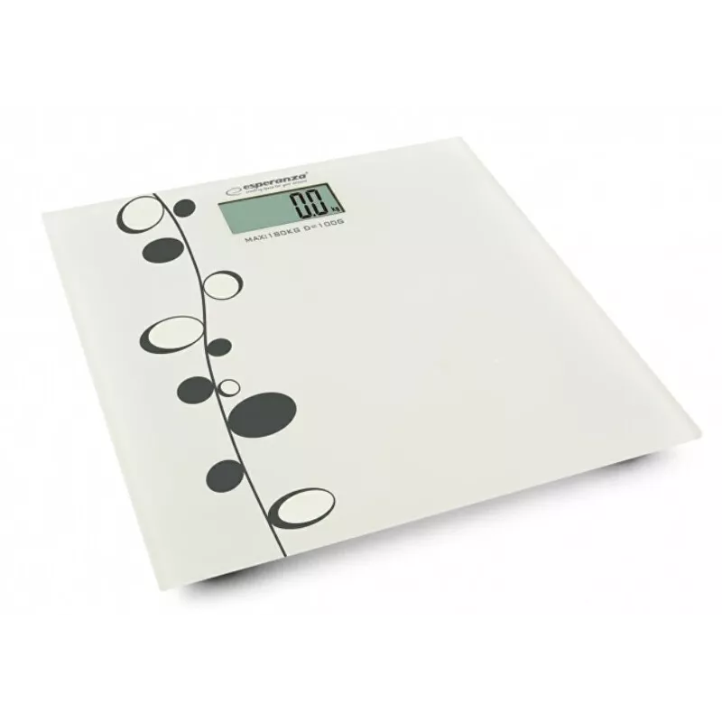 Personīgie vannasistabas svari Esperanza Zumba EBS005 - elektroniski, 180 kg, balts stikls