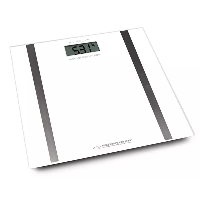 Personālā vannasistabas svari Esperanza Samba EBS018W - elektroniski, 180 kg, balti