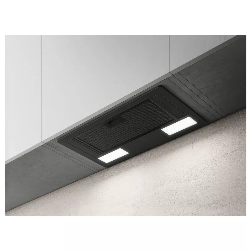 Elica ERA-LUX-BLK-60 60 cm melna Era iebūvētais deluxe nosūcējs