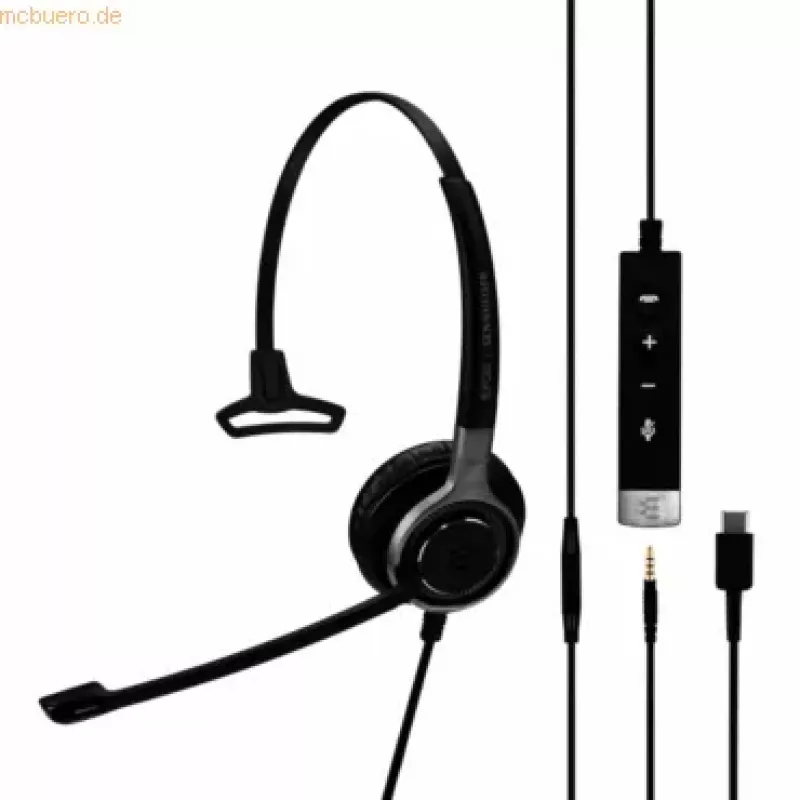 EPOS Sennheiser Headset Impact SC 635 USB-C 3,5mm USBC 3,5mm mono melns sudrabains (1000669)