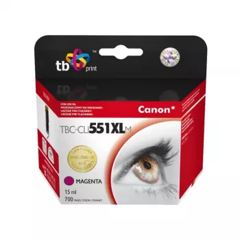 Tintes kasetne TB Kompat. S Canon CLI-551XL MG fuksīna