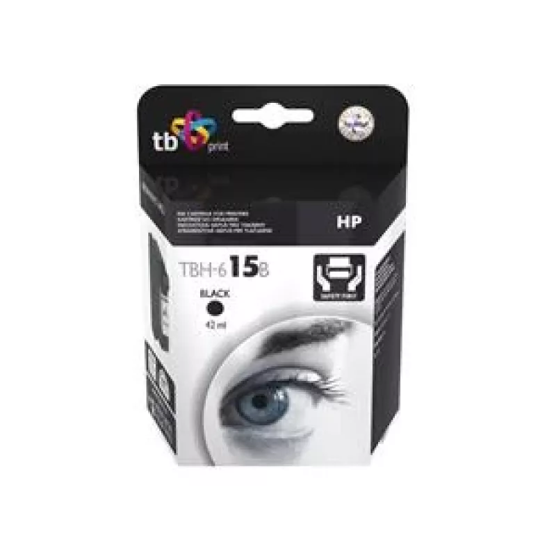 Ink TBH-615B (HP Nr. 15-C6615DE) Melns atjaunots