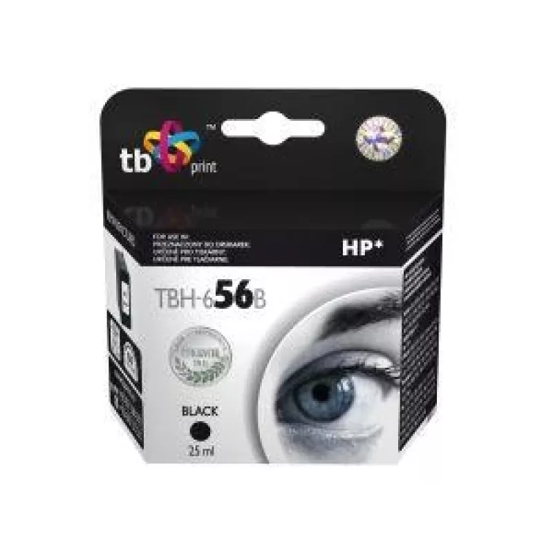 Ink TBH-656B (HP No. 56 - C6656A) melna atjaunota