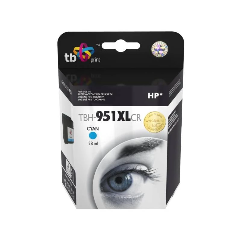 Tinte priekš HP OJ Pro 8100 ciāna atjaunota TBH-951XLCR