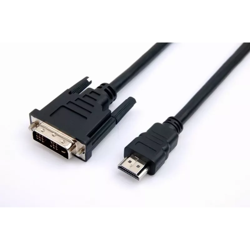 TB HDMI-DVI-kabelis 1,8 M. gold-braided, DVI 24 + 1
