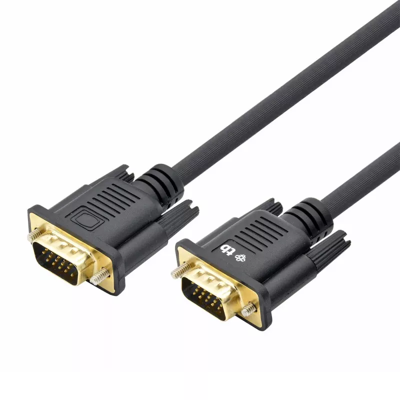 TB VGA kabelis 15M-15M 1,8 m, melns-zelts (AKTBXVGAMMG180B)