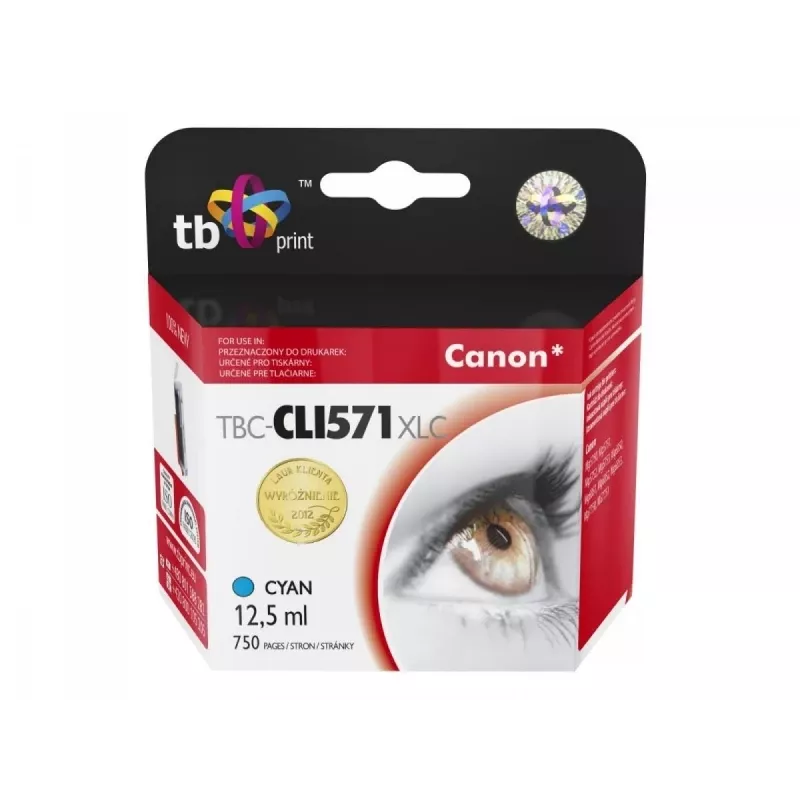 Tinte priekš Canon CLI-571XL TBC-CLI571XLC CY 100% jauna