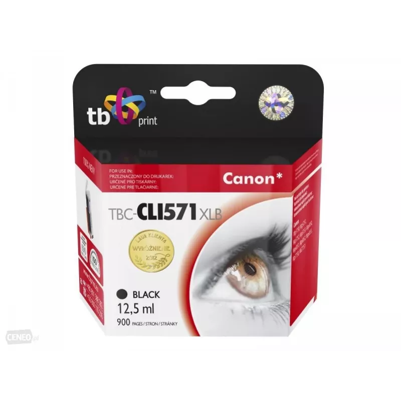 Tinte Canon CLI-571XL TBC-CLI571XLB BK 100% jauna