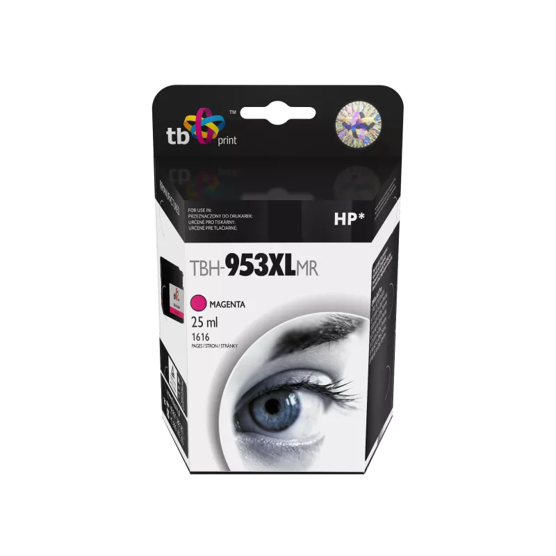 Ink paredzēta HP OJ 8710 AiO TBH-953XLMR fuksīna refabrication
