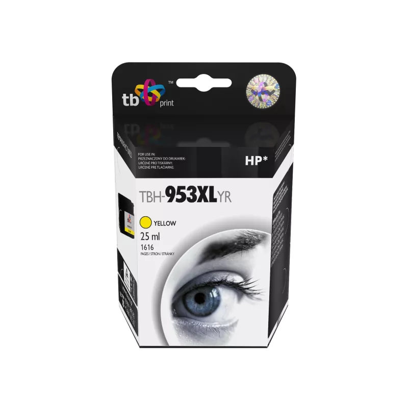 Ink paredzēta HP OJ 8710 AiO TBH-953XLYR dzeltena refabrication