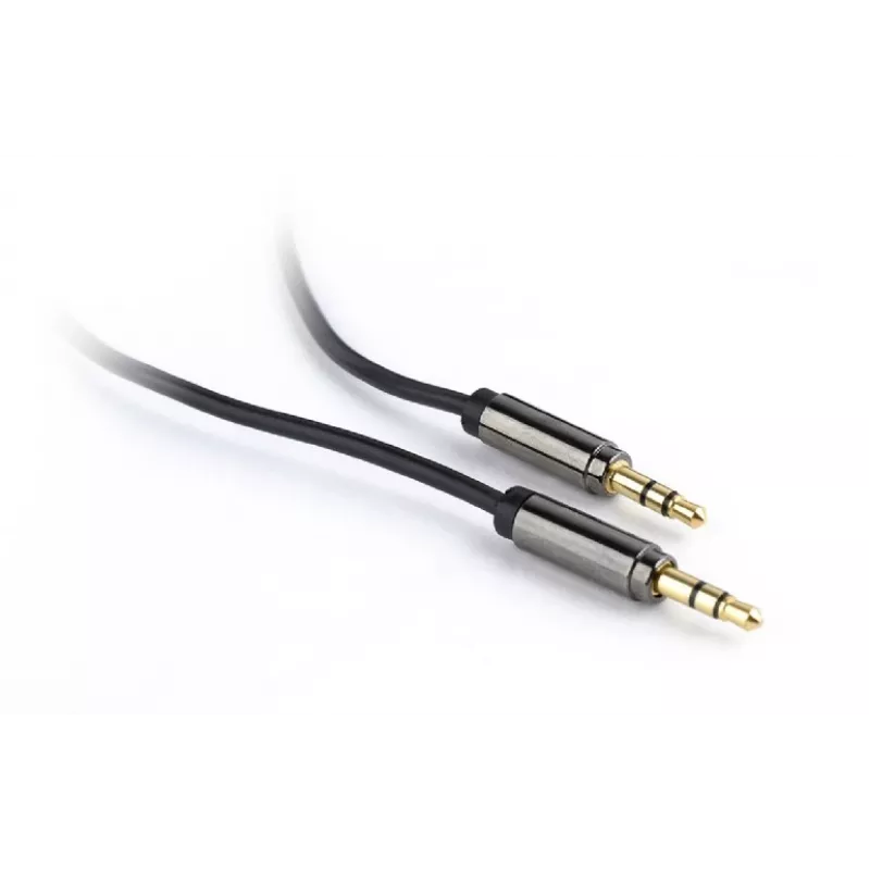 Gembird CCAP-444-1M Audio kabelis 3,5 mm melns (CCAP-444-1M)
