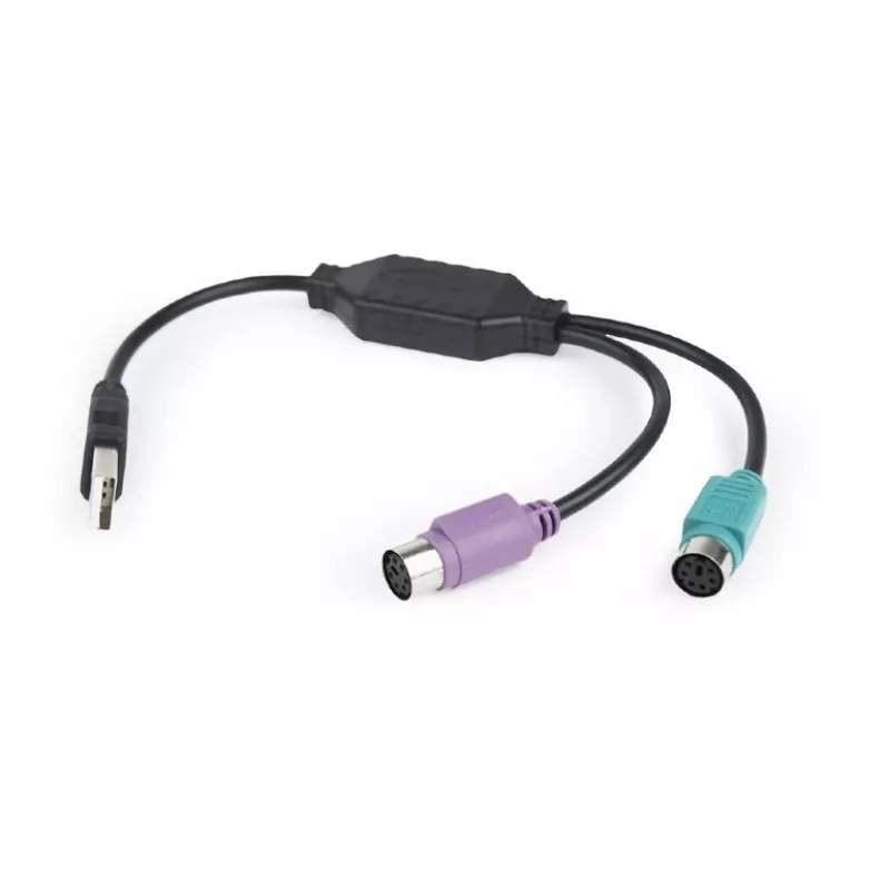 Adapteris 2xPS2->USB pele + tastatūra