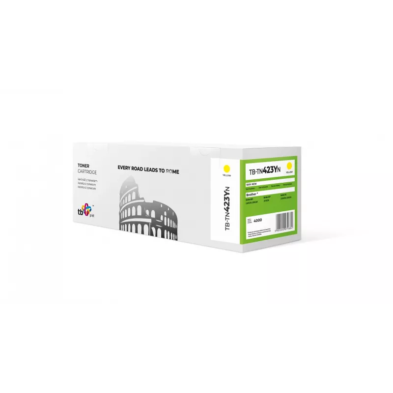 Toner paredzēta Brother TN423 Y TB-TN423YN dzeltena 100% jauna