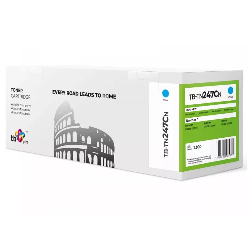 Toner TB Kompat. S Brother TN247C, TB-TN247CN ciāna 100% jauns