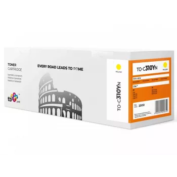 Toner paredzēta OKI C310 TO-C310YN dzeltena 100% jauna