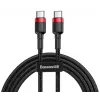USB-C uz USB-C kabelis Baseus CATKLF-G91 1 m, USB C savienotāji, 0,48 Gbit/s, Melns