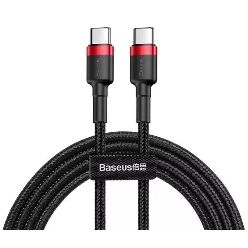 USB-C uz USB-C kabelis Baseus CATKLF-G91 1 m, USB C savienotāji, 0,48 Gbit/s, Melns