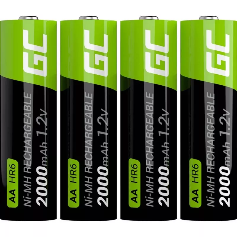 Uzlādējamā baterija zaļa Cell GR02 — NiMH AA 1,2 V, 2000 mAh, 2 gab.