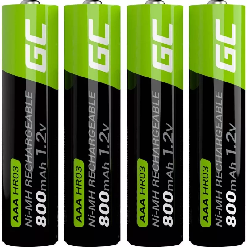 Uzlādējamā baterija zaļa Cell GR04 AAA NiMH 1,2 V 800 mAh 4 gab.