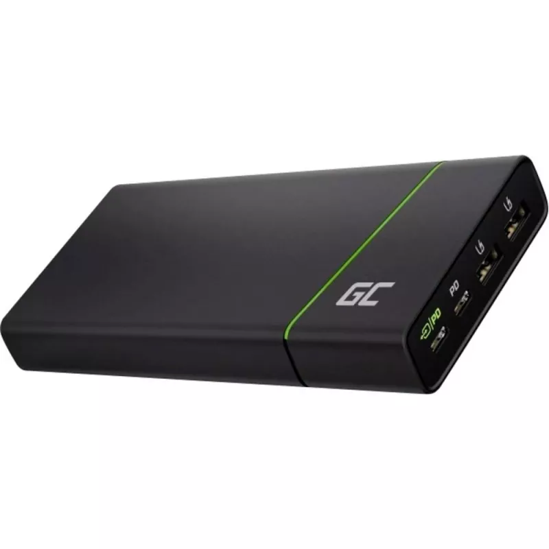Pārnēsājamais akumulators zaļa Cell PowerPlay Ultra 26800 mAh, 128 W izeja, Quick Charge 3.0, 2x USB-C, 2x USB-A, grafīta