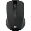 Bezvadu RF pele DEFENDER Accura MM-935 — optiskā 1600 DPI, piemērota abām rokām, 3 pogas, USB uztvērējs, melna