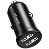 Auto lādētājs usams USA000867 — Divi USB 2×2.4A, Melns