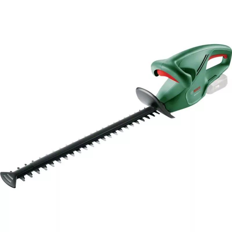 Elektriskās dzīvžoga šķēres Bosch EasyHedgeCut 18-45 — 45 cm dubultais asmens, 18 V akumulators, 2.3 kg