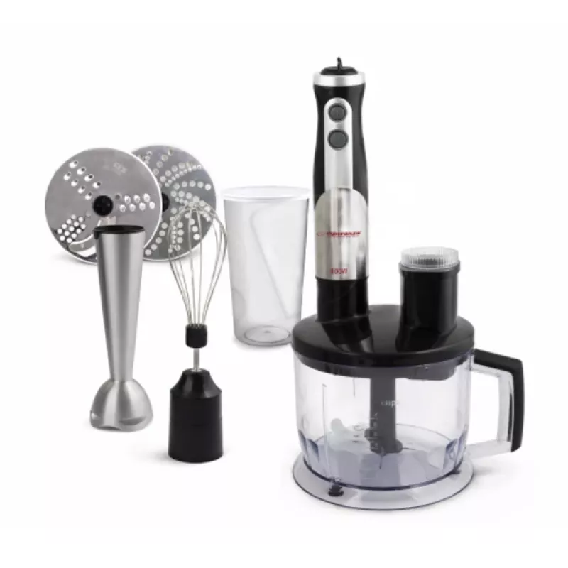 Esperanza EKM004 rokas blenderis 0,6 L, melns/sudrabs/caurspīdīgs, 800 W