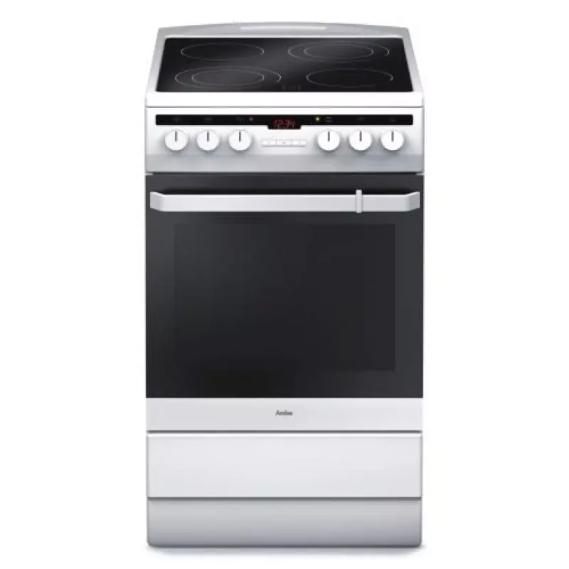 Brīvi stāvoša plīts Amica SHC 5874 W Elektriskā Keramikas 4 Zonas