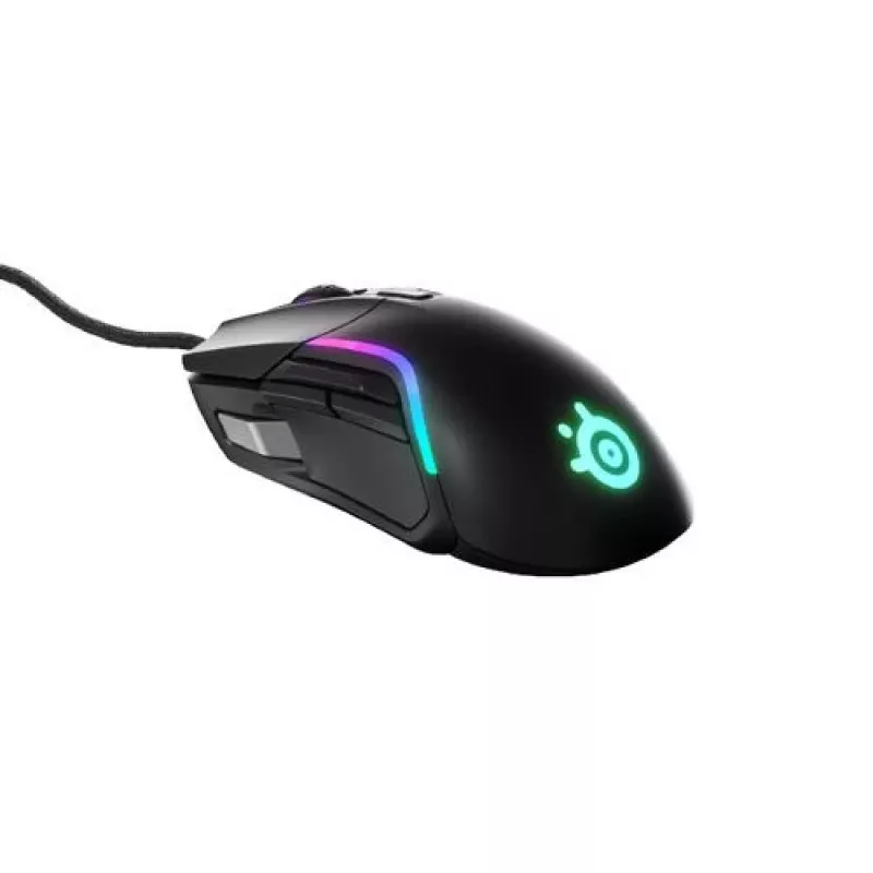 Gaming pele STEELSERIES Rival 5 — labā roka, TrueMove Air sensors, 18 000 DPI, 9 programmējamas pogas, USB Type-A, IP54