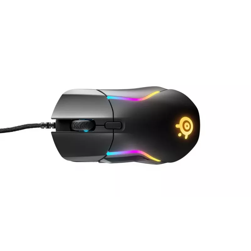 Gaming pele STEELSERIES Rival 5 — labā roka, TrueMove Air sensors, 18 000 DPI, 9 programmējamas pogas, USB Type-A, IP54