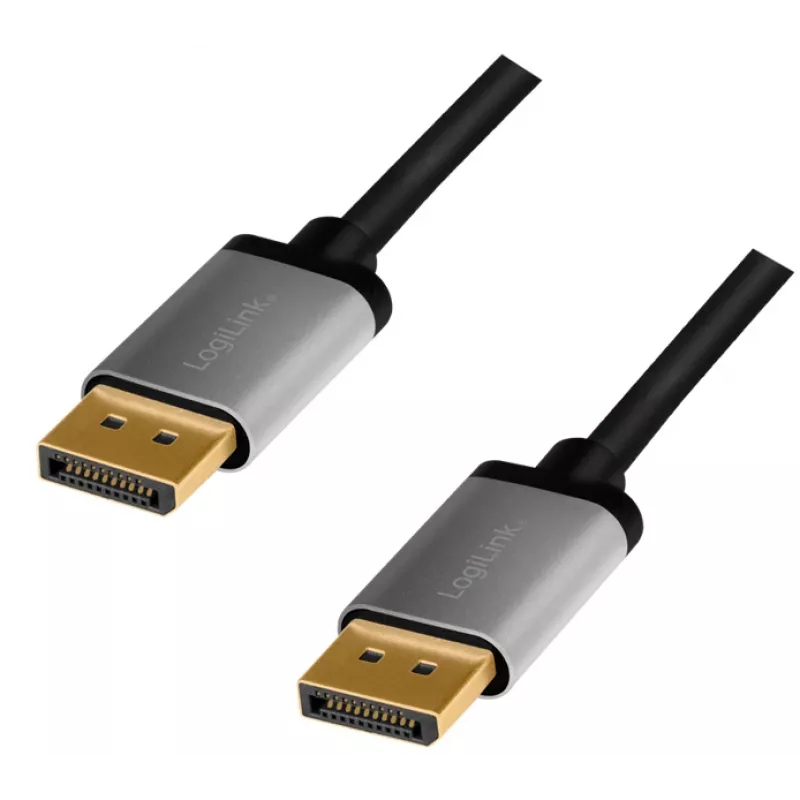 DisplayPort kabelis LogiLink CDA0100 1 m melns pelēks