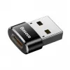 Baseus USB vīriešu savienotājs uz Type-C sieviešu adaptera pārveidotājs melns