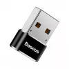 Baseus USB vīriešu savienotājs uz Type-C sieviešu adaptera pārveidotājs melns