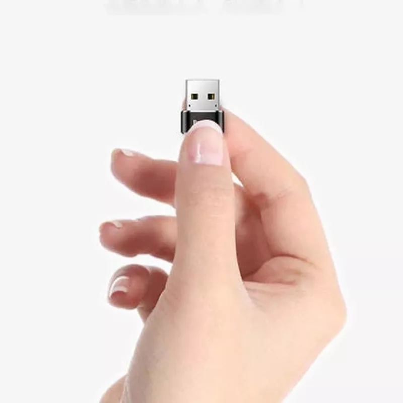 Baseus USB vīriešu savienotājs uz Type-C sieviešu adaptera pārveidotājs melns
